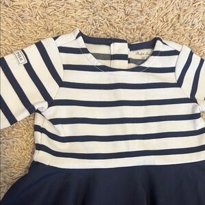 Ralph Lauren Striped Navy and White Kids Dress